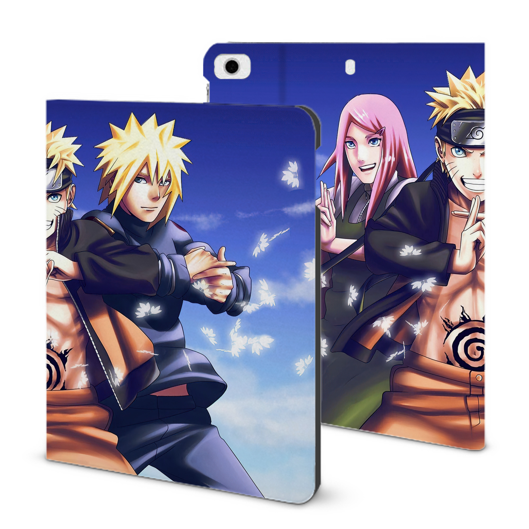 （画像用） NARUTO -ナルト- NARUTO -ナルト- 疾風伝 IPad ケース ブック型 PUレザー TPU 耐衝撃 軽量 薄型 ペン収納なし 全面保護 IPad 各モデル対応
